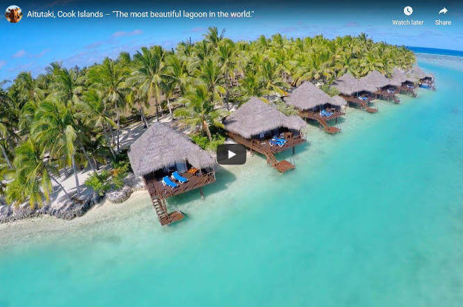 Aitutaki lagoon video.